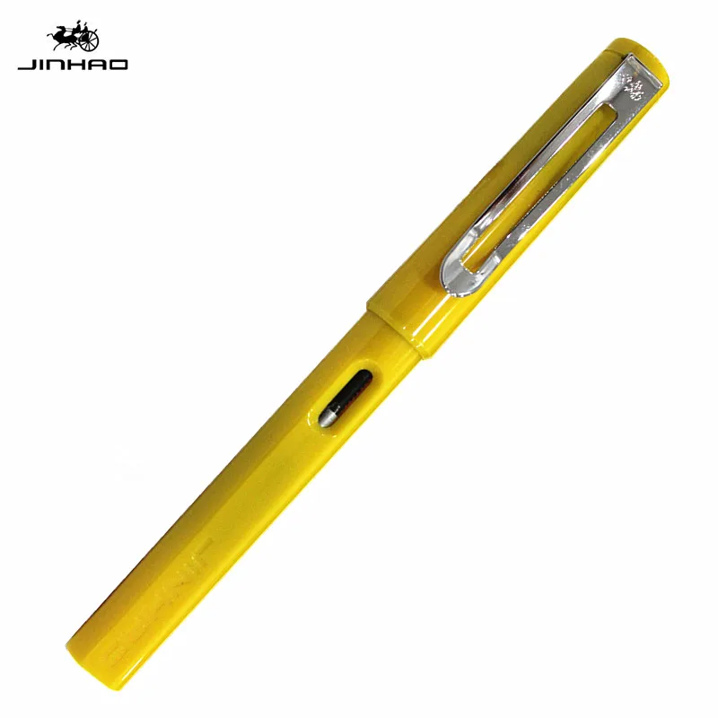 Jinhao 599a авторучка чернильная ручка Pluma Stylo Plume Vulpen Stilografica канцелярский подарок для студента ручки Дополнительно каллиграфия ручка - Цвет: 599Ahuangse
