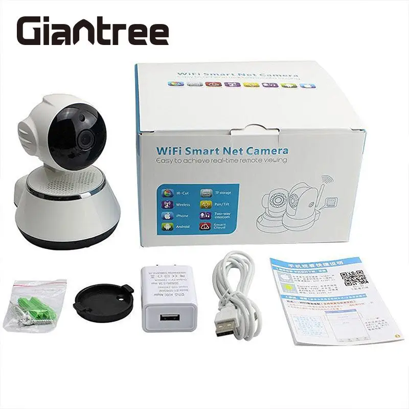 Giantree 1 миллион пикселей HD WiFi камера беспроводная безопасности Детский монитор Pan