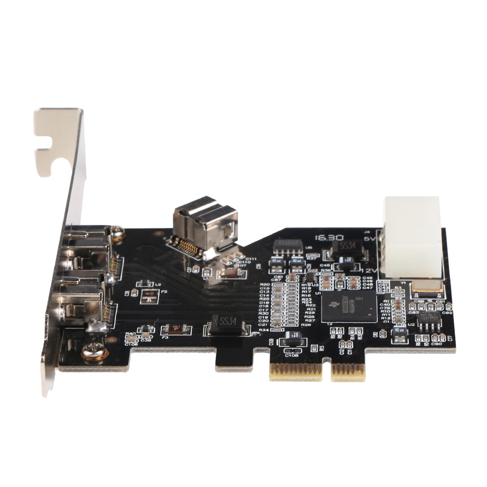 Pci express к IEEE 1394b firewire 800 карты контроллера с 2 Внешний + внутренний 1394 Порты ti