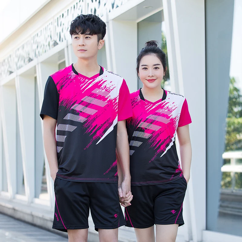 Новинка 2019 быстросохнущая футболка для бадминтона с бесплатным принтом мужчин и