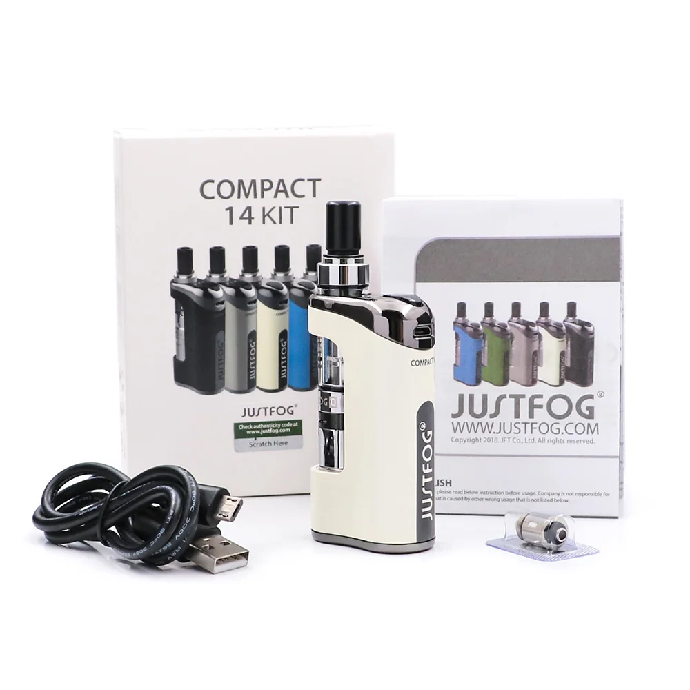 2 шт./лот Justfog Compact 14 Комплект 1500 мАч встроенный аккумулятор с 1 8 мл клиромайзер vs