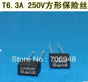 

Прямоугольные Предохранители 250V 6.3A LCD для ремонта 8x4 мм