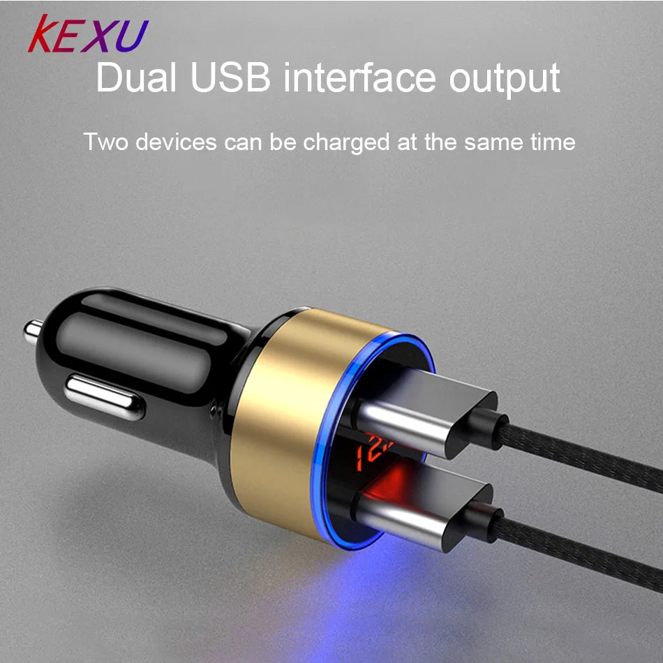 Автомобильное зарядное устройство KEXU с двумя Usb портами 5 В 3 1 А|Зарядные