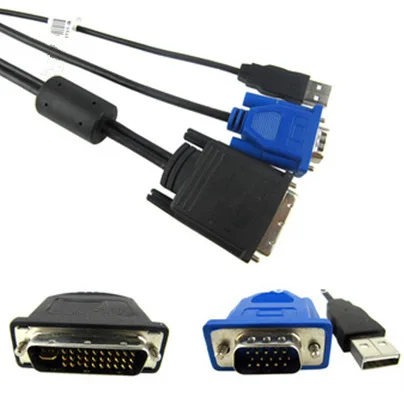 Высококачественный usb кабель для проектора 35 pin dvi vga с магнитом 1 8 метра|dvi to vga|dvi