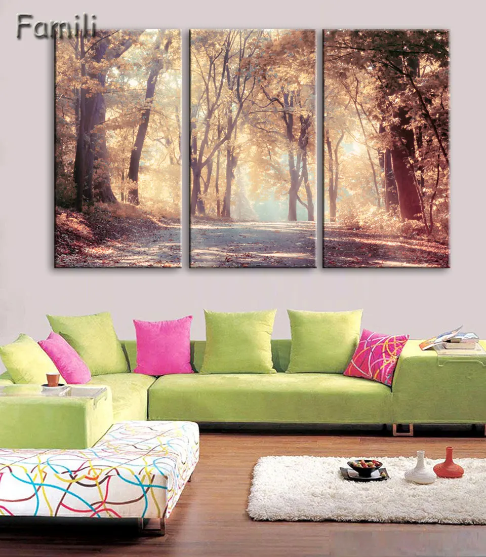 3 шт. геометрический Современный абстрактный Черный Белый дорожный горный холст