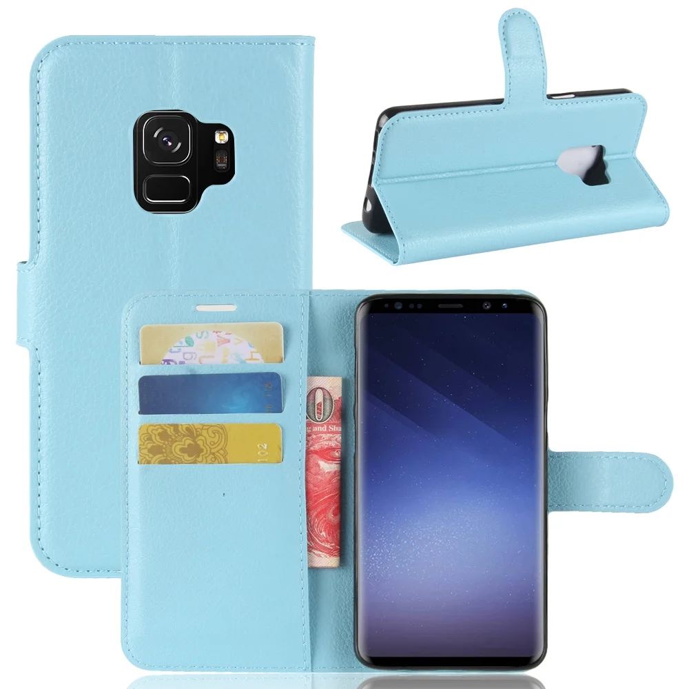 Мобильный Телефонные Чехлы для Galaxy S9 случае раскладушка флип PU покрытие края