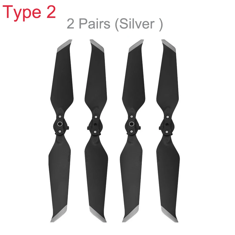 2 Pair Silver Sunnylife 8743 низкий уровень шума пропеллеры реквизит лезвие для DJI MAVIC 2 PRO/зум Дрон Замена складной DR2665G DR2665S - Цвет: 2 Pair Silver