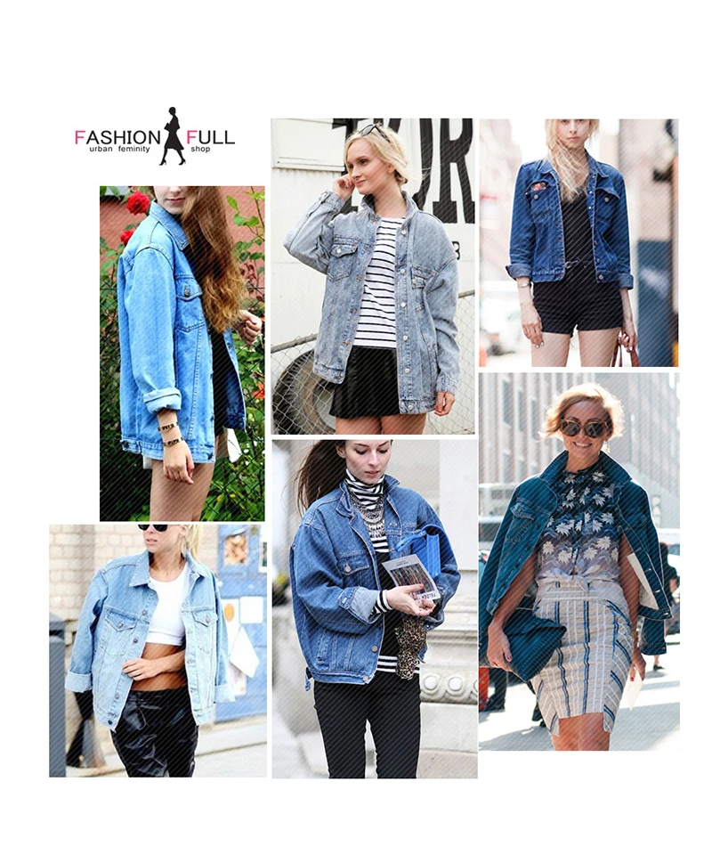 Женская джинсовая куртка высокого качества с длинным рукавом свободная большого