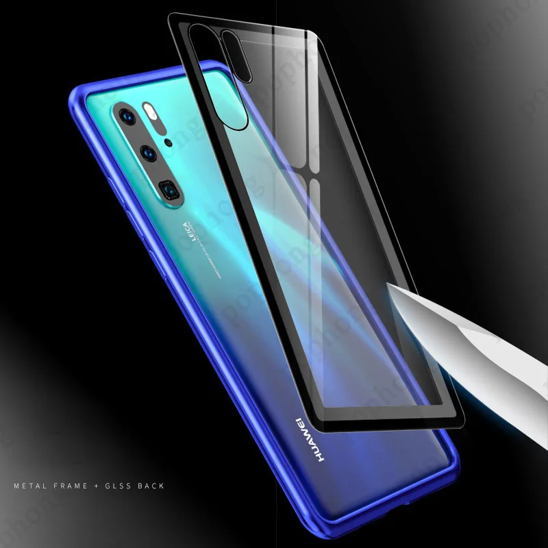 Protective Case for Huawei P30/P30 Pro P30 lite nova 4e Cover Fitted Glass Metal Shell Shockproof Back |
