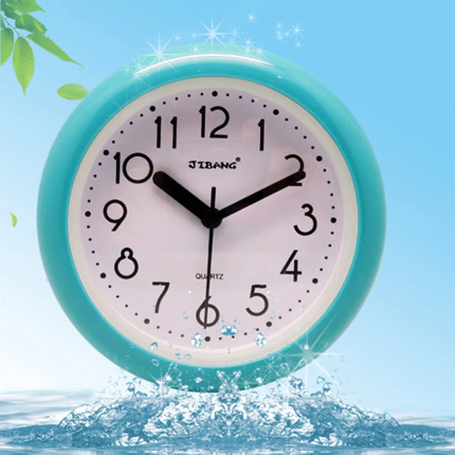 Детские милые бесшумные настенные часы для ванной комнаты маленькие Oclock