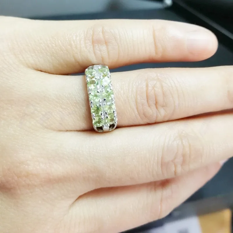 Кольцо Peridot бесплатная доставка натуральный Перидот ювелирное изделие в новом