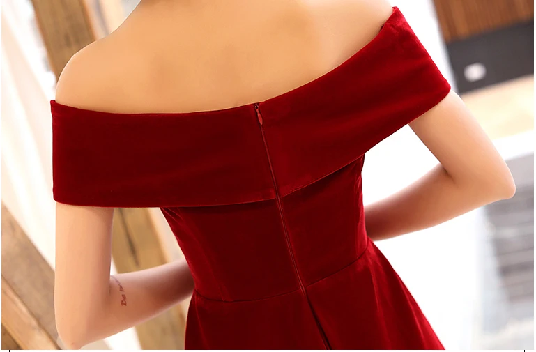 Темно-красное платье невесты Cheongsam Восточное женское свадебное с вырезом