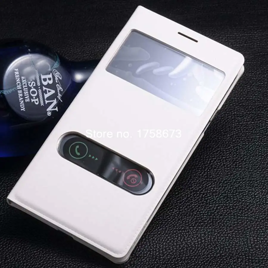 Чехол книжка из искусственной кожи с окошком для двух экранов Samsung Galaxy Win i8552 8552