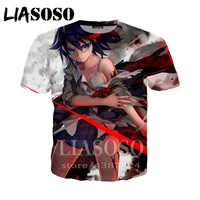 LIASOSO аниме Kill La 3d Футболка с принтом для мужчин и женщин Повседневная Harajuku
