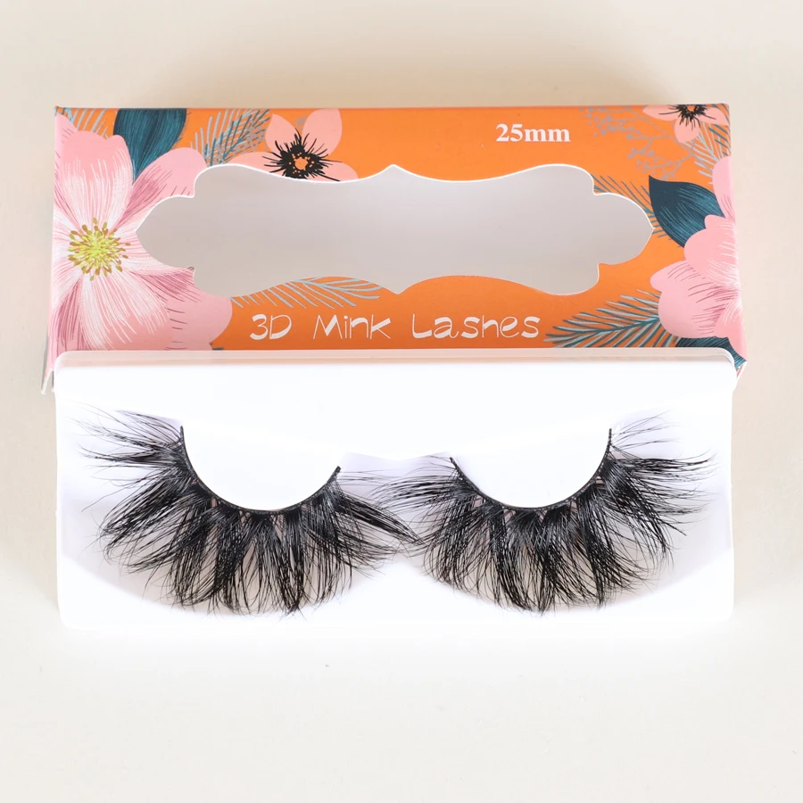 Lanflower 5 шт. 25 мм норковые ресницы 3D норковые ресницы ручной работы драматические ресницы безжалостные 25 мм норковые ресницы 3D ресницы из шерсти норки
