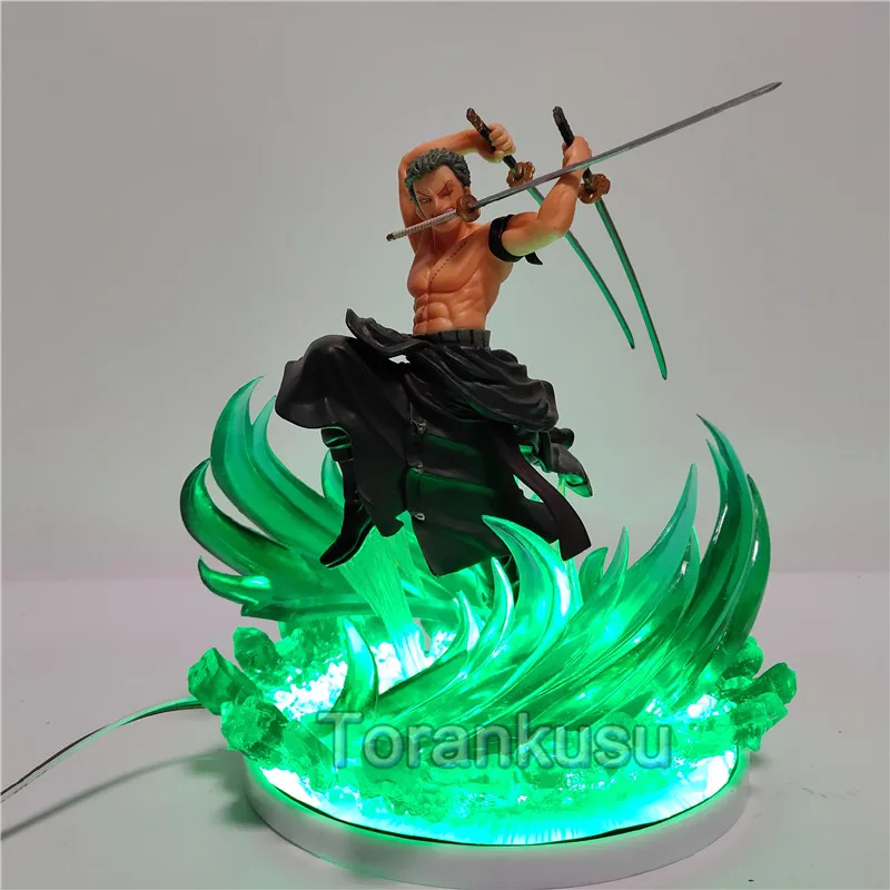 Экшн-фигурка Зоро 3D светодиодный ночсветильник One Piece Anime Roronoa Zoro светильник s