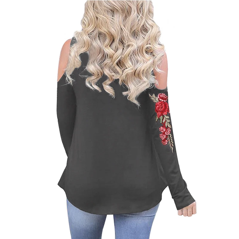 Женская Кружевная футболка с открытыми плечами и круглым вырезом|lace t shirt|fashion shirt