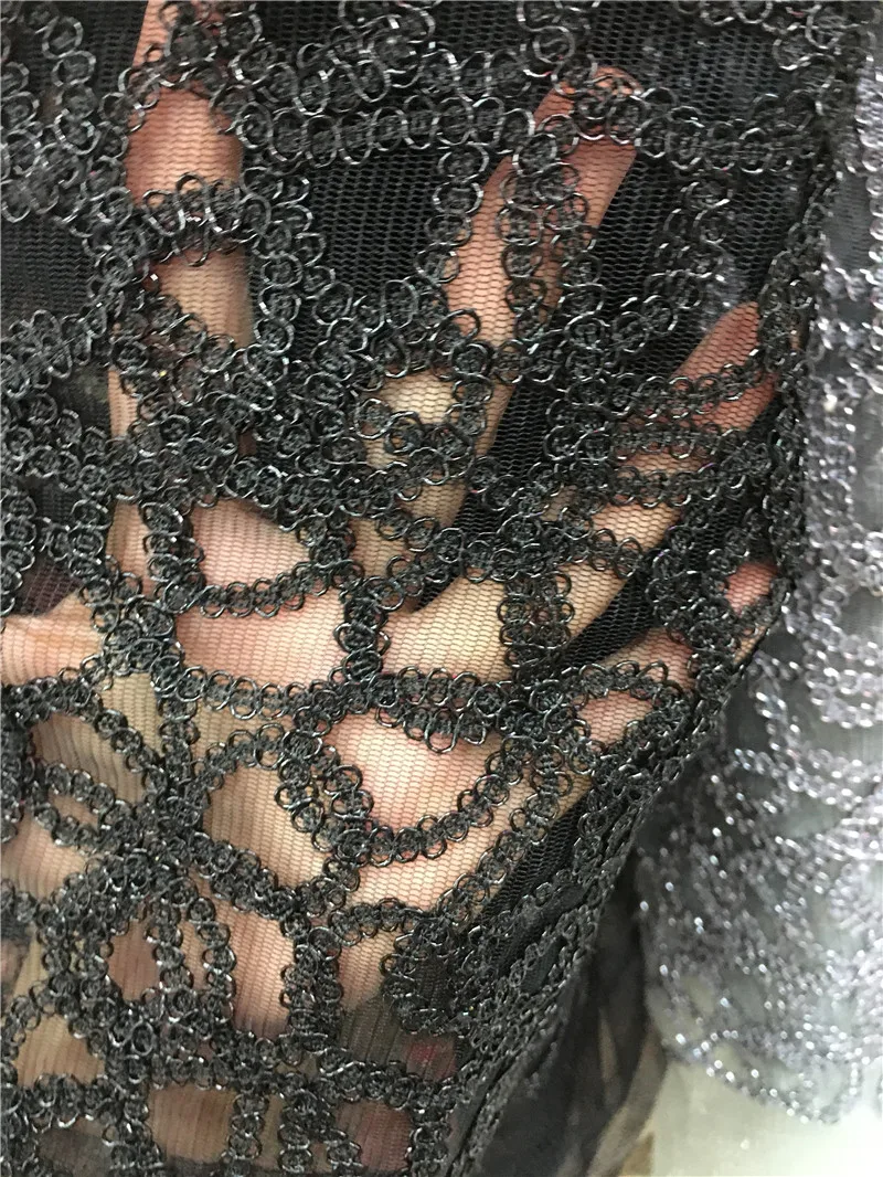 Африканская чистая кружевная ткань модная JRB-112311 расшитый французский фатин