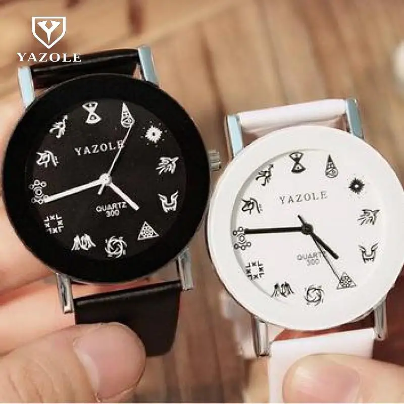 Модные кварцевые наручные часы YAZOLE из искусственной кожи Созвездие EXO для мужчин