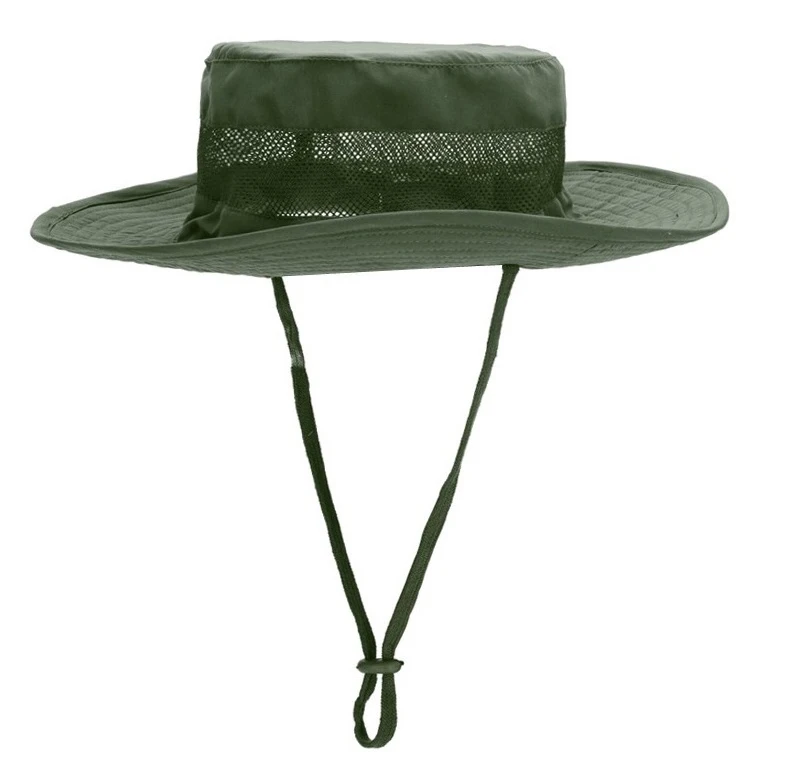 Army Green Летняя тактическая армейская камуфляжная кепка Boonie, Мужская быстросохнущая дышащая сетчатая Кепка Multicam Camo, повседневная Пейнтбольная Военная Панама - Цвет: Army Green