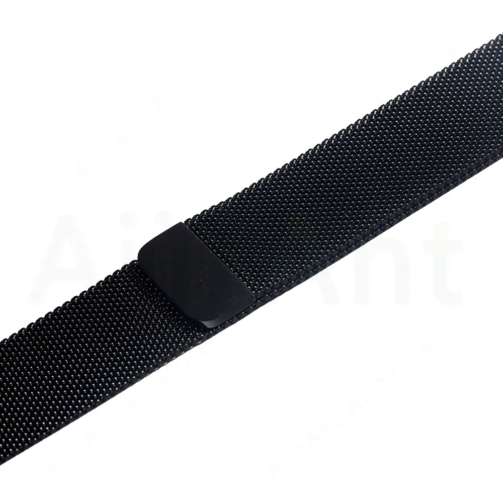 Для iwatch серии S1 S2 S3 S4 Миланский Браслет-петля из нержавеющей стали для Apple Watch серии 1 2 3 4 браслет-ремешок - Цвет: Black