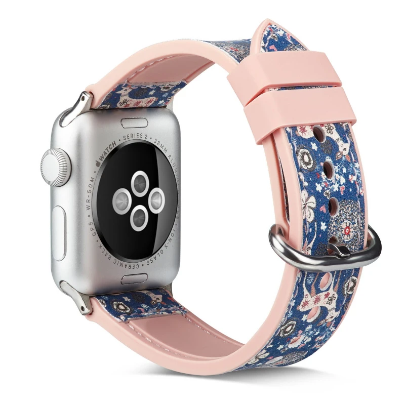 Спортивные силиконовые вставки кожи ремешок для наручных часов Apple Watch, версии чехол 38-42/40/44 мм для наручных часов iWatch, 5, 4, 3, 2, 1 картина с изображением Эйфелевой башни браслет