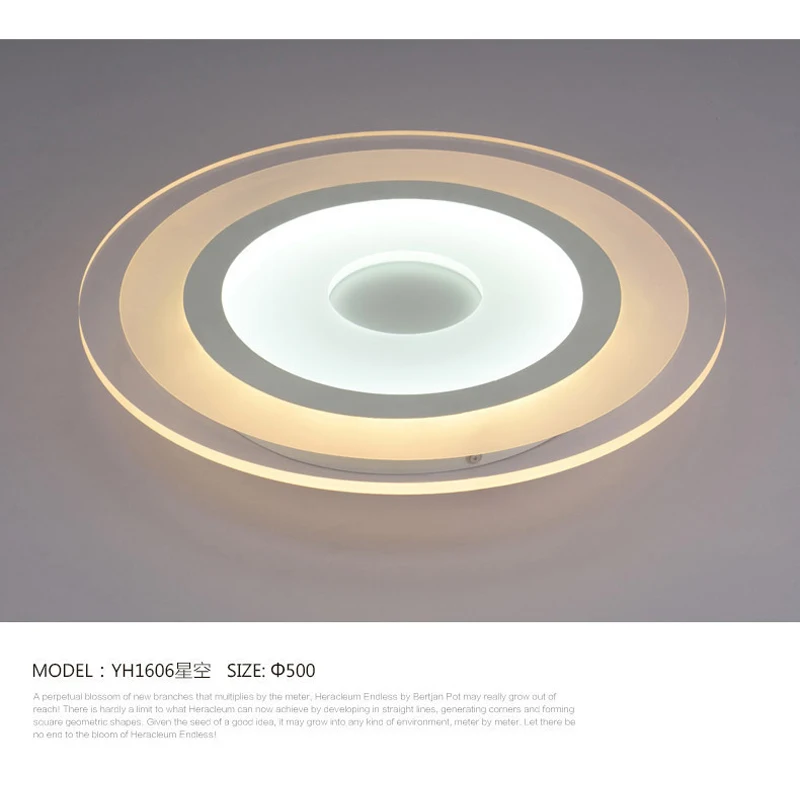 

Modern Acrylic LED Ceiling Light For Ceiling Iron Mounted Bed Room Dinning Room Indoor Lighting