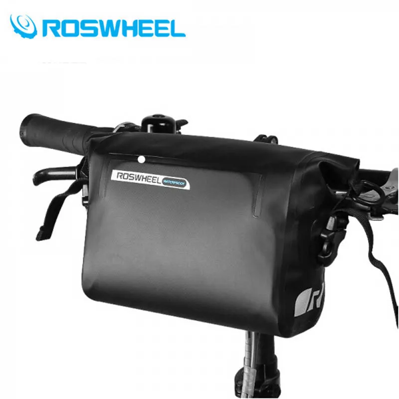 

Велосипедный руль ROSWHEEL 3 л, передняя корзина велосипеда, ПВХ 100% полностью водонепроницаемые сумки, велосипедные аксессуары