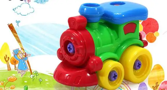 Детский игрушечный поезд DIY разборка самолета строительные блоки модель