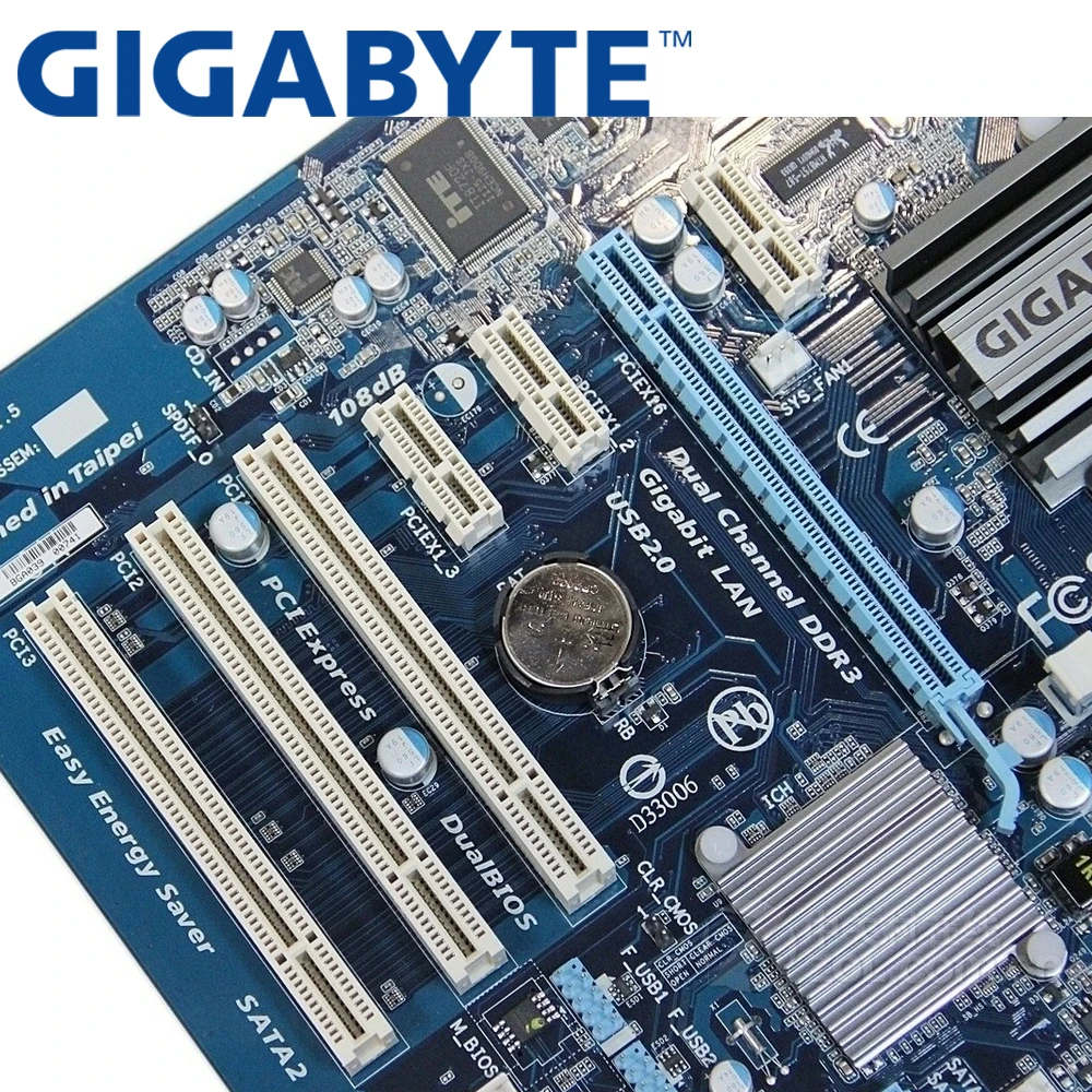 Материнская плата GIGABYTE GA-P41T-D3P для настольных ПК G41 Socket LGA 775 для Core 2 Pentium Celeron DDR3 8G ATX P41T-D3P
