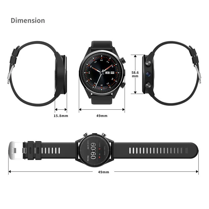 KINGWEAR KC05 Android SmartWatch телефон 1 ГБ 16 мониторинг сердечного ритма 8.0Mp камера MP3 плеер gps