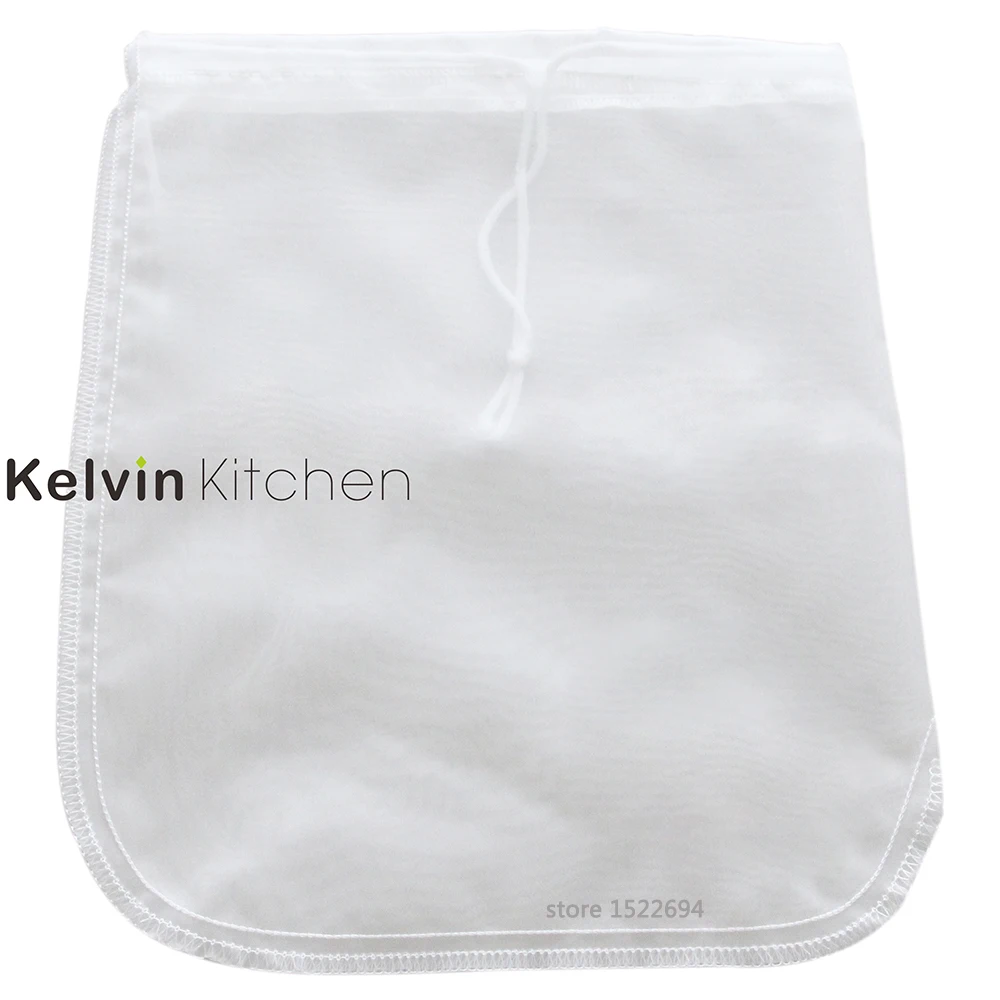 

Pro 12x12 Inch Nut Milk Filter Bag Kitchen Sprout Bag Commercial Grade Juices Strainer Filter Bag with Top Draw String