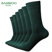 match up men bamboo green socks breathable anti bacterial man business dress socks 6 pairslot