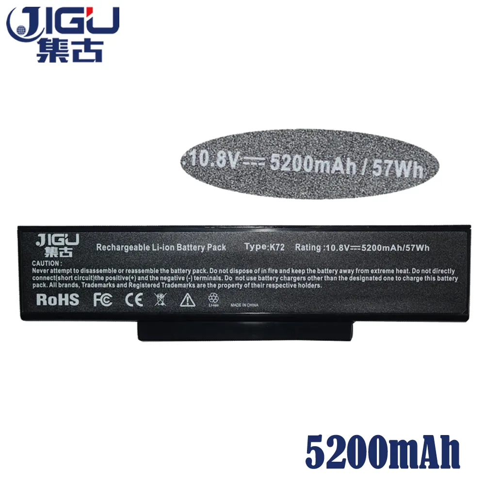 JIGU Аккумулятор для ASUS A72 N71 K73 K72 X77 A72F A72J K72J K72L K72Q K72Y N71V N73G N73Q X77J K72F K72K K72P K73E K73S N73V N71J |