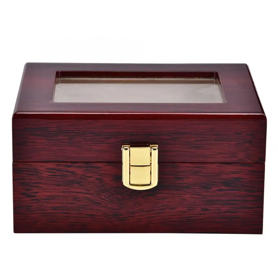 3 слота Ретро Красный дисплей деревянных часов упаковка держатель ювелирных