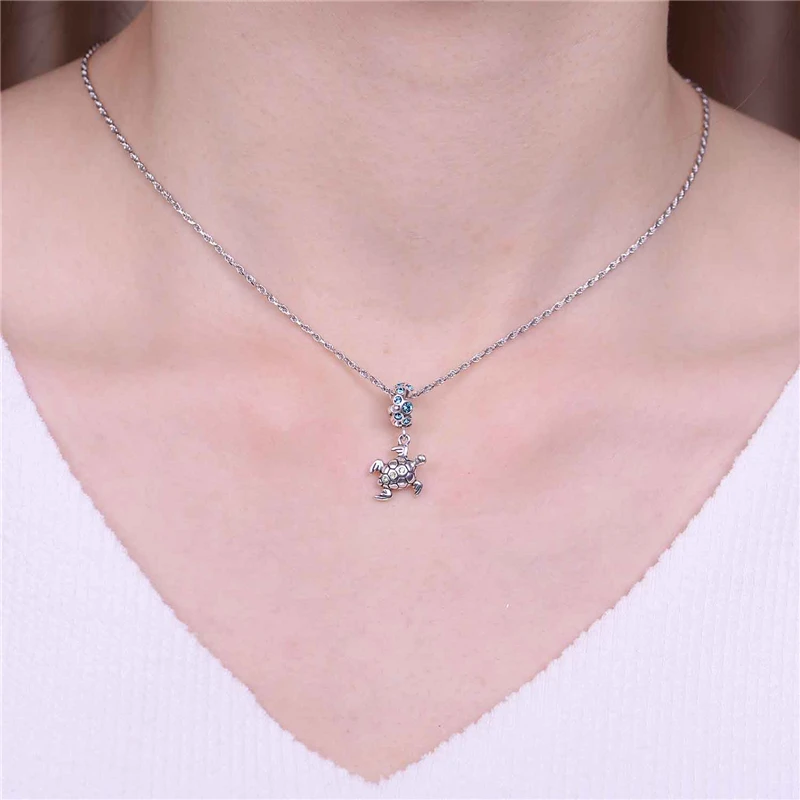 925 пробы Серебряные Ювелирные изделия Черепаха Подвески животных с