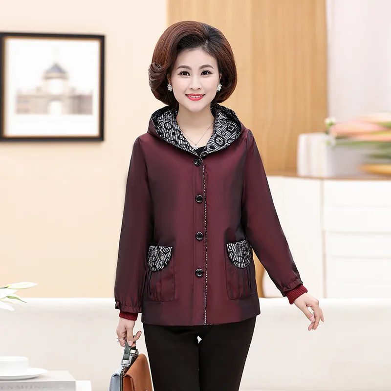 2019 осень среднего возраста Женские базовые куртки с принтом в стиле ретро