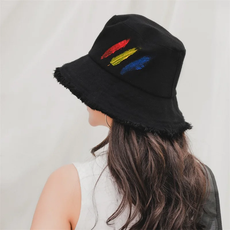 Lanxxy Новая женская рыболовная шляпа Gorros модная Панама с граффити летние кепки