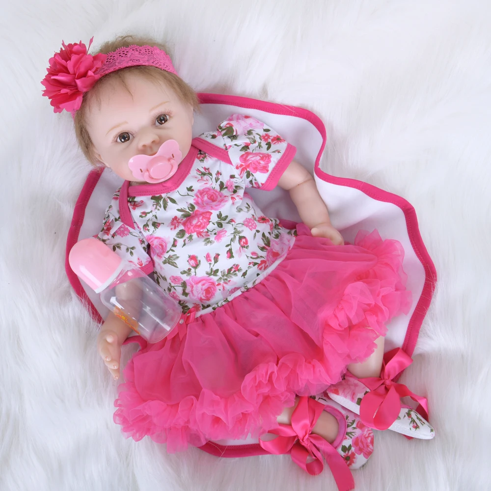 22 &quot/55 см Силиконовые reborn baby doll игрушки babies play house для малышей подарок на день