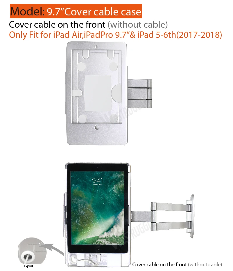 Подставка для iPad Air 9,7, надежное настенное крепление, дисплей, складной выдвижной держатель, рама, корпус, Противоугонный замок, настенная подставка