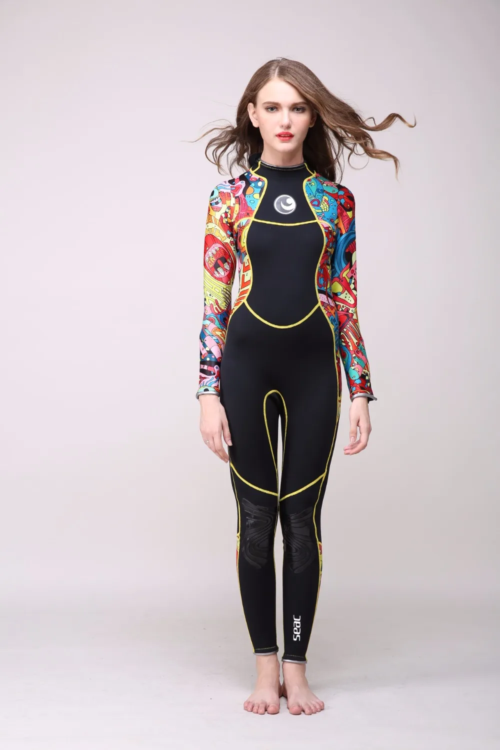 

Neoprene 3MM Scuba dive Wet suit Lovers Wetsuit Equipment Snorkeling Jumpsuit One piece long sleeved Triathlon Spearfishing Surf