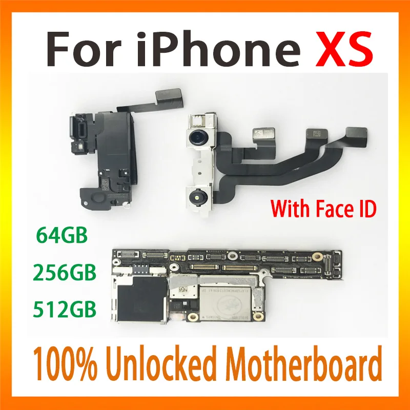 Полностью протестированная материнская плата для iPhone XS с/без лица ID, Бесплатный iCloud для iPhone XS панель оригинальная разблокированная материнская плата