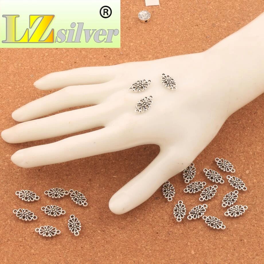 

Dots Flower Knot 1.2mm 2-Hole Connectors 8.3x16x3.5 mm 350PCS zinc alloy Metal Alloy Fit Infinity Leather Bracelets L1536