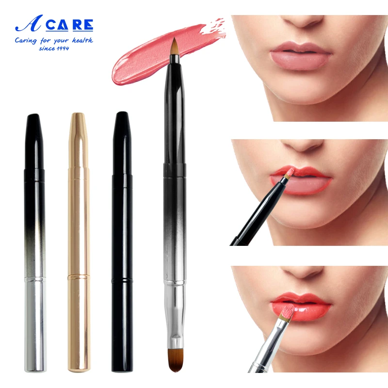 

Acare Double-headed Makeup Blush Lip Brush Professional Brush For Lipstick Lip Gloss Eyeshadow Brush Retractable Cosmetic