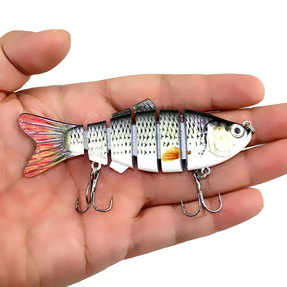 10 см 18 г искусственная приманка Реалистичная рыболовная 6 сегментов Swimbait Crankbait