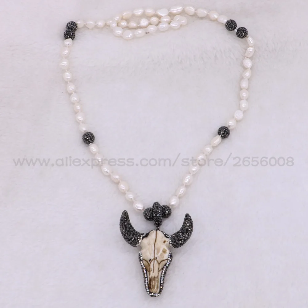 3 нити модное длинное ожерелье с натуральным жемчугом темная бусина кулон