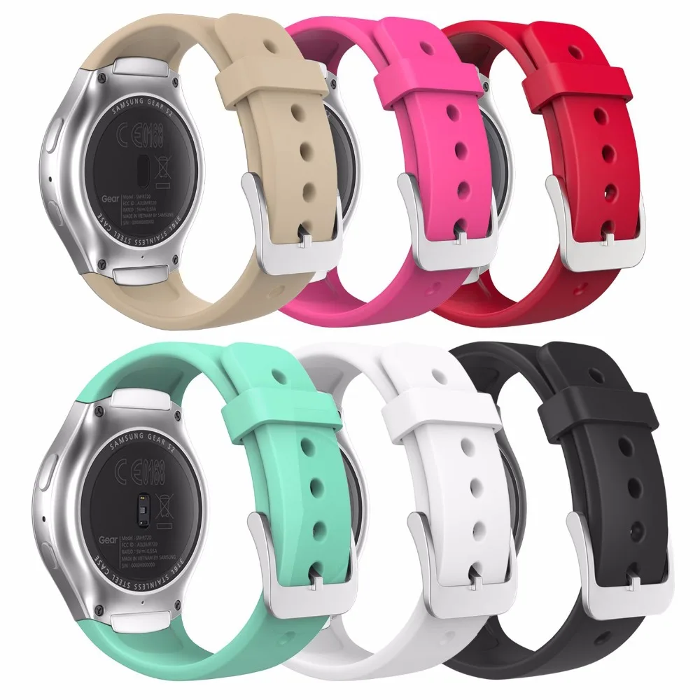 Gear S2 ремешок для часов [6 PACK] Мягкий силиконовый сменный спортивный Samsung (только SM