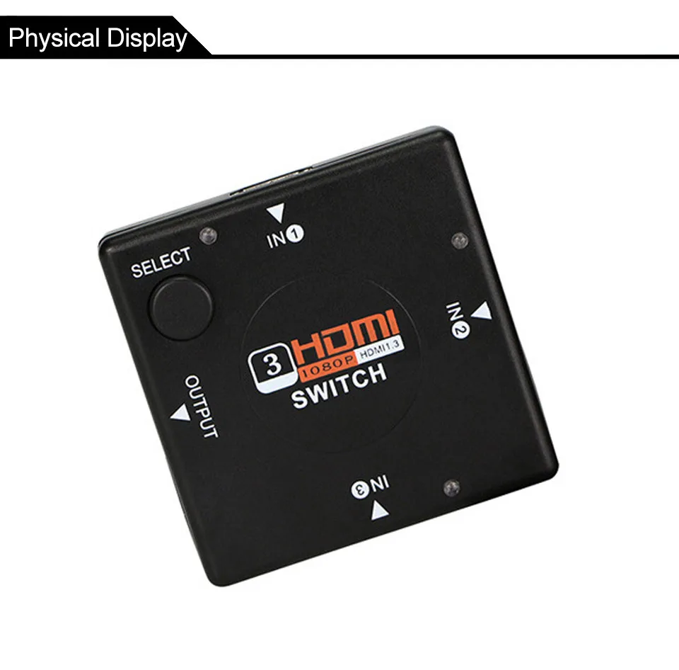 3 порта HDMI Коммутатор HDMI сплиттер HDTV 1080P 3 входа в 1 выход HDMI порт для PS3 PS4 для Xbox 360 PC DV DVD HDMI концентратор