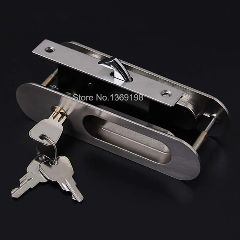 

HOT 6PCS Security Sliding Door Lock Mortise Hook Bolt Lock Sliding Wood Barn Door Lock Set Security Door Lock Furniture Hardware