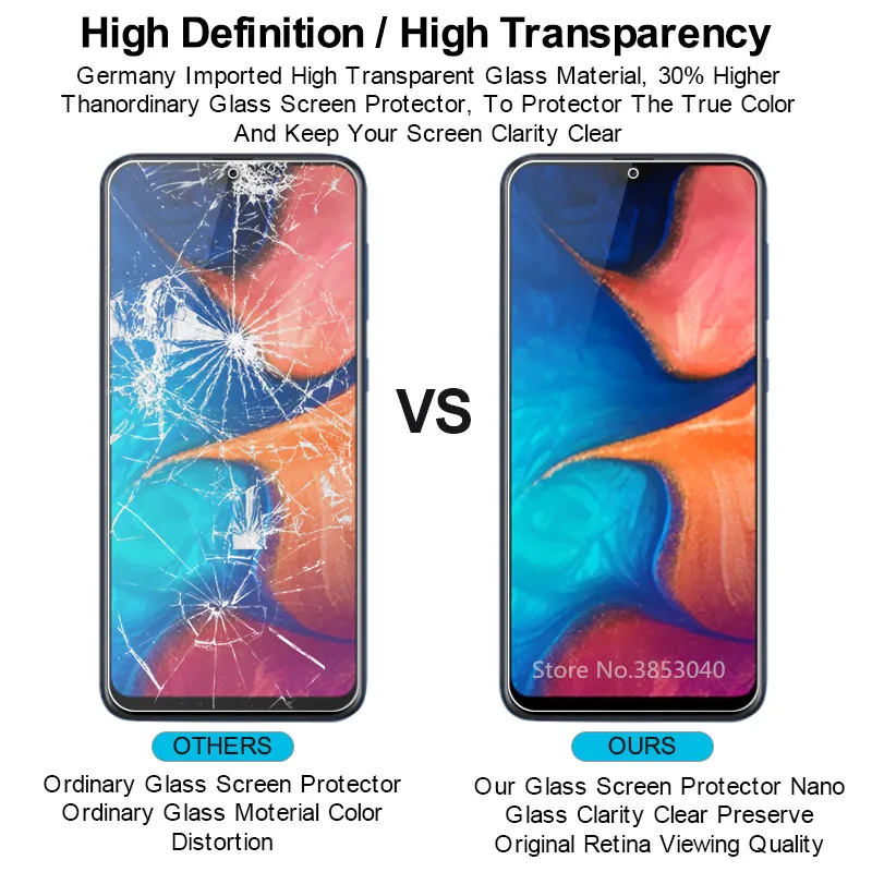 Tempered Glass For SAMSUNG GALAXY A10 Screen Protector 2.5D 9H Samsung Galaxy Protective Lens Film | Мобильные телефоны и